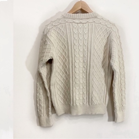 Tory Burch Fringe Pom Pom Crewneck Sweater Size XS Cream - Picture 3 of 14